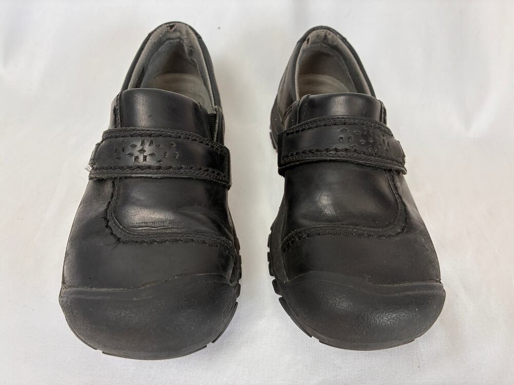 KEEN Kaci Leather Slip On Shoes Womens 6.5US 37EU Black Clogs Comfort Casual